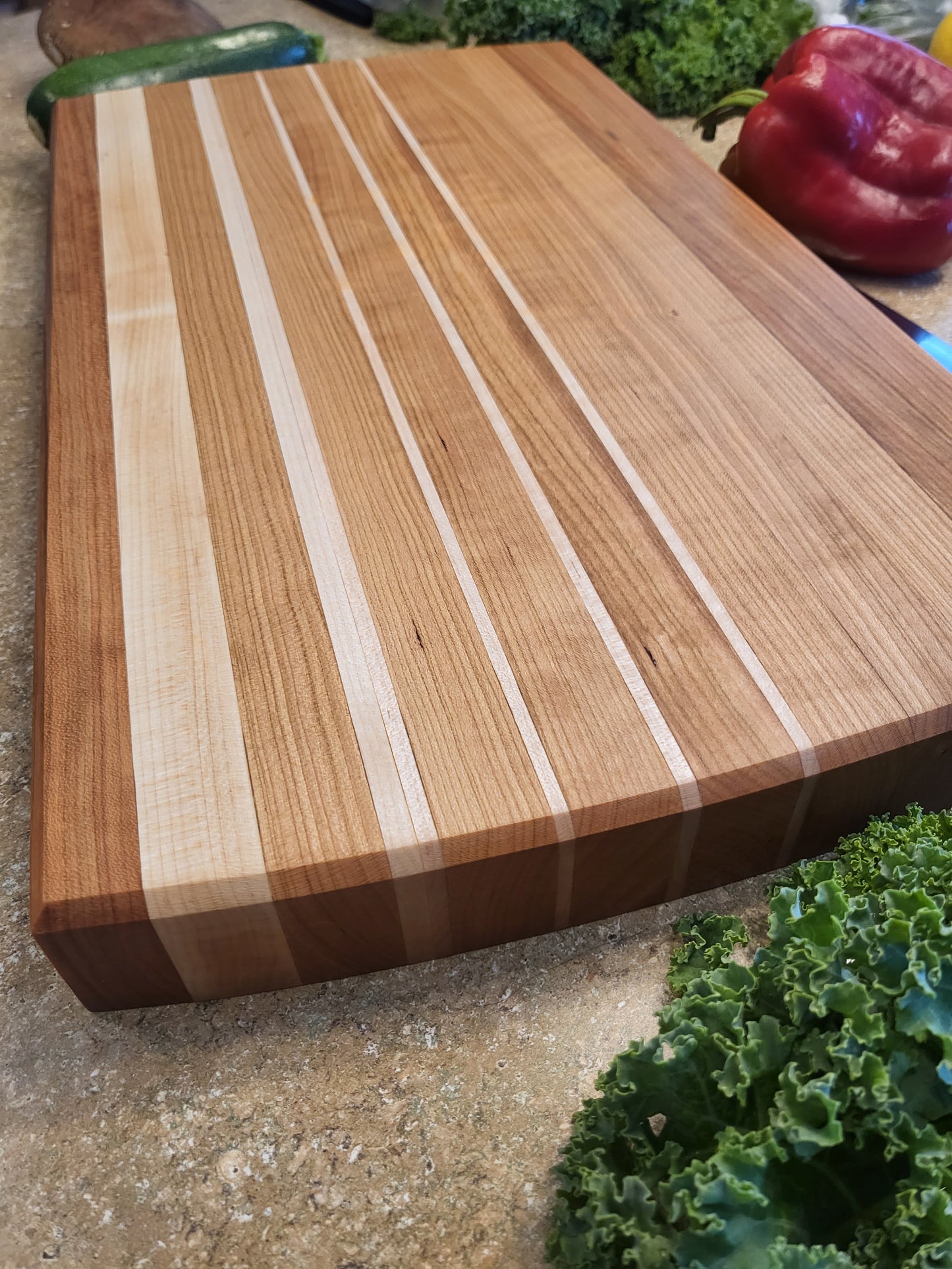 "Tsunami" Butcher Block Style Cutting Board